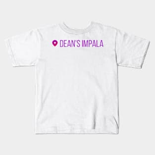 Dean's impala instagram position supernatural Kids T-Shirt